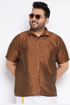 Vastramay Premium Spread Collar Regular Fit Silk Casual Shirt