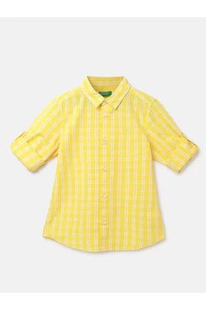 Benetton Boys Checked Cotton Casual Shirt