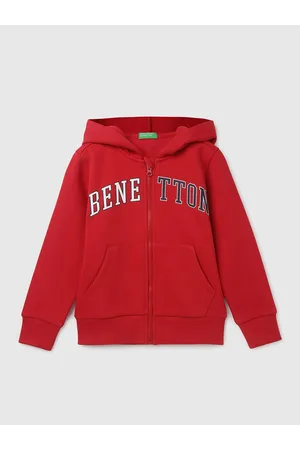 Benetton Boys Printed Front-Open Sweatshirt