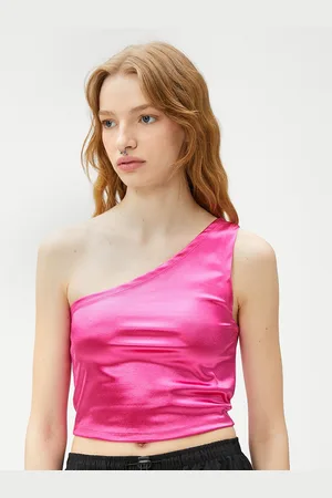 Koton One Shoulder Fitted Crop Top