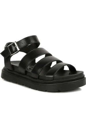 London Rag Open Toe Flatform Heels With Buckle Closure