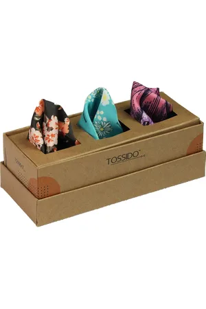 Tossido Men Pack Of 3 Printed Pocket Squares