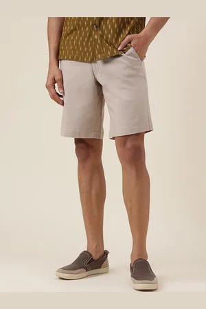 Fabindia Men Mid Rise Cotton Shorts
