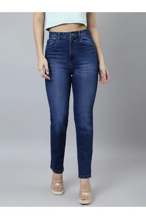 BAESD Women Slim Fit High-Rise Light Fade Stretchable Jeans