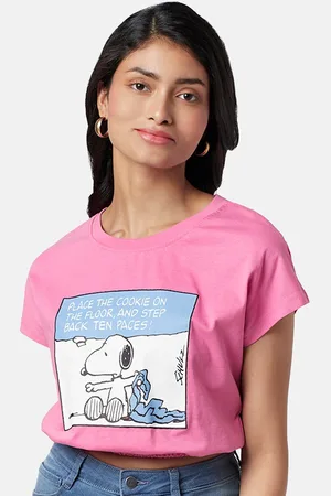 Pantaloons Snoopy Printed Cotton Crop Top