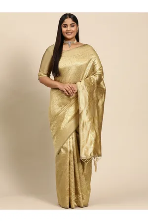 Sztori Woven Design Ethnic Motifs Zari Banarasi Saree