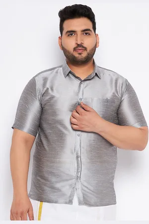 Vastramay Premium Spread Collar Regular Fit Silk Casual Shirt