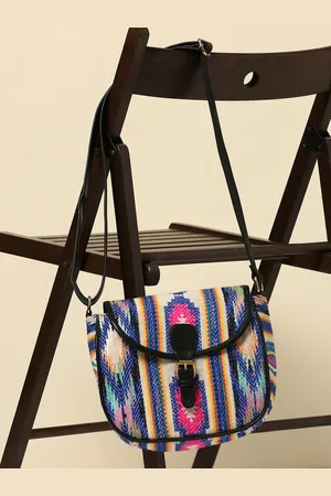 Sangria Self Design Structured Sling Bag