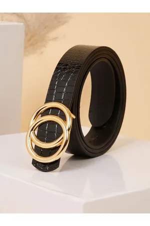 Teakwood Leathers Women Textured Leather Belt