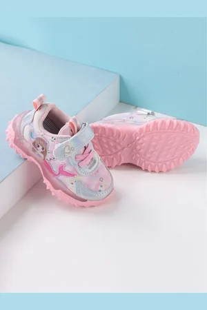 BAESD Girls Printed Lightweight Comfort Insole Basics Sneakers With LED Lights