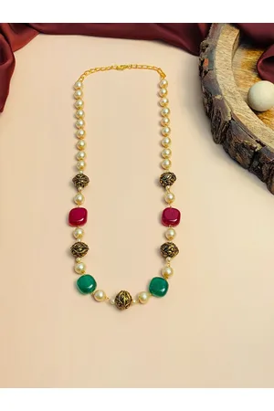 ABDESIGNS Stones & Beads Studded Necklace