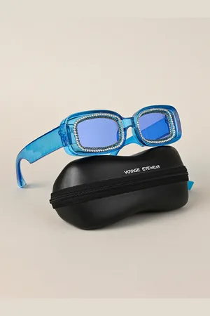 VOYAGE Women Blue Lens & Blue Oval Sunglasses with UV Protected Lens