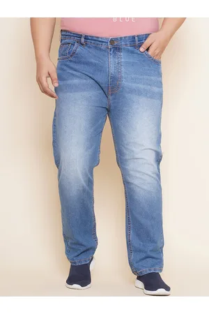 John Pride Men Plus Size Light Fade Clean Look Stretchable Jeans
