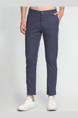 Flying Machine Men Tapered Fit Mid-Rise Cotton Regular Trousers