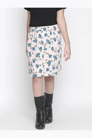 Oxolloxo Girls Pink Floral Printed Skirt