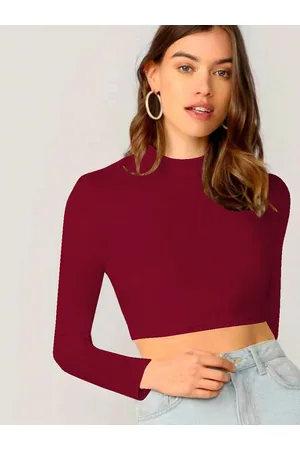 Dream Beauty Fashion Women High Neck Fitted Crop Top