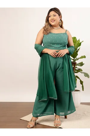 indo street Embellished Top & Palazzo