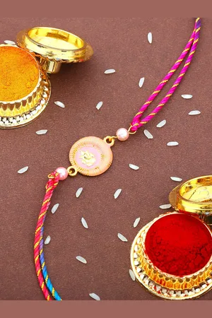 ESTELE Set Of 2 Ganesha Charm Rakhi