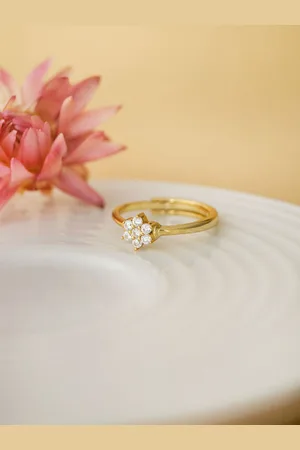 MANNASH 925 Sterling Silver 18kt Gold Rhodium Plated CZ-Studded Finger Ring