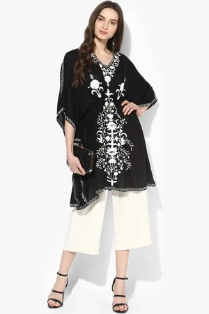 CRAFTBAZAR Ethnic Motifs Embroidered Kaftan Kurta