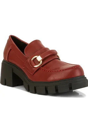 London Rag Women Platform Heel Horsebit Loafers