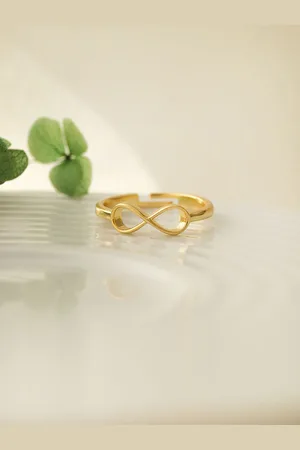 MANNASH 925 Sterling Silver 18kt Gold-Plated Finger Ring