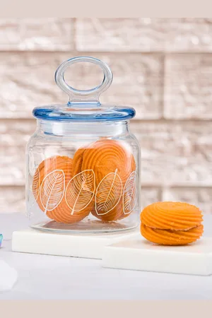 Pasabahce Transparent Printed Glass Jar 575 ml