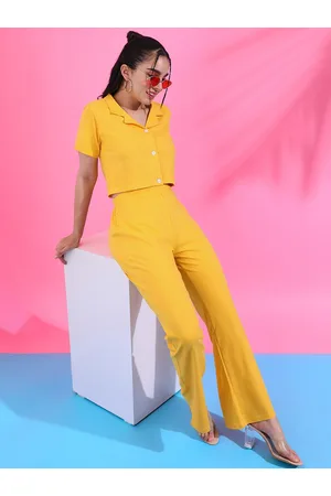 Campus Cropped Shirt With Wide Leg Trousers