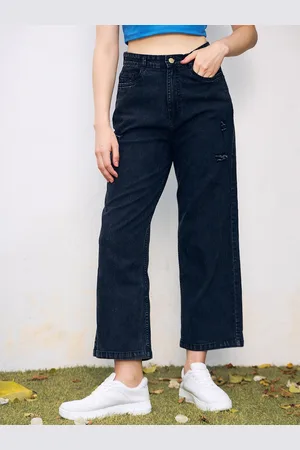 BAESD Women High-Rise Mildly Distressed Light Fade Stretchable Jeans