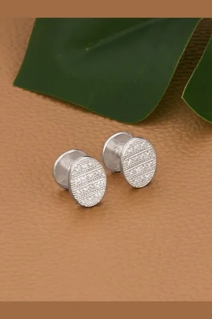 GIVA Rhodium-Plated 925 Sterling Silver Cufflink