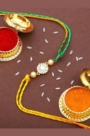 ESTELE Set Of 2 Stone-Studded Rakhis