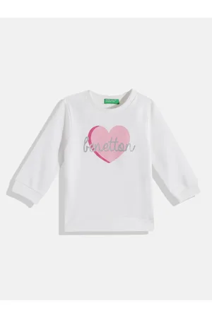 Benetton Girls Brand Logo Printed Sweatshirt