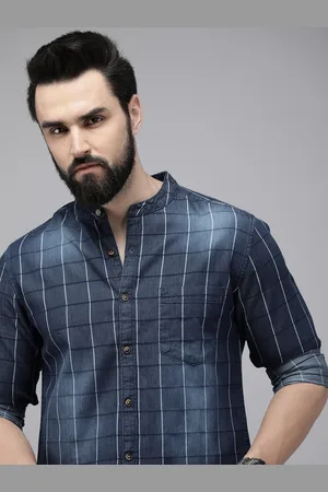 Buy Roadster Men Black Slim Fit Faded Denim Sustainable Shirt - Shirts for  Men 2130555