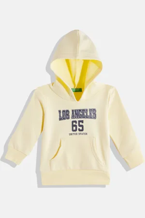 Benetton Boys Typography Printed Hooded Sweatshirt