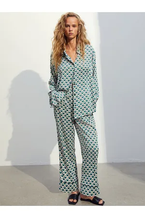H&M Women Wide Satin Trousers