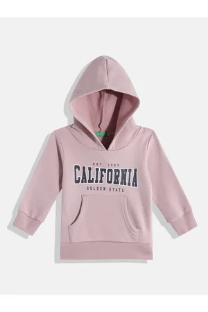 Benetton Boys Typography Printed Hooded Sweatshirt
