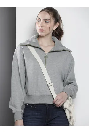 Tommy Hilfiger Solid Shirt-Collar Pullover Sweatshirt