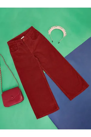 Pantaloons Girls Cotton Corduroy Trousers