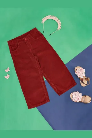 Pantaloons Girls Cotton Corduroy Trousers