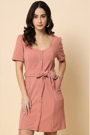 BEATNIK Square Neck A-Line Dress