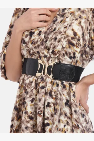 Berrylush Women Black Bow Buckle Belt