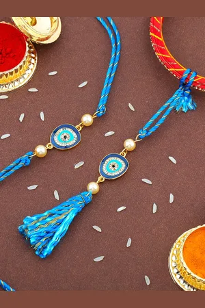 ESTELE Set Of 2 Bhaiya Bhabhi Thread Rakhis