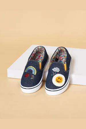 Pantaloons Girls Embroidered Slip-On Sneakers