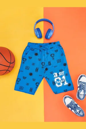 Pantaloons Boys Conversational Printed Mid-Rise Cotton Shorts