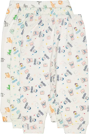 BodyCare Infants Pack Of 3 Printed Cotton Joggers