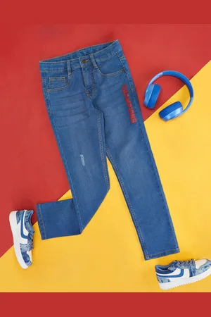 Pantaloons Boys Mid-Rise Mildly Distressed Light Fade Jeans