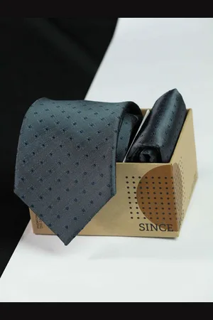 Tossido Men Woven Design Tie And Pocket Square Accessory Gift Set