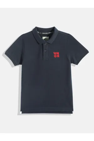 WROGN Boys Solid Polo Collar T-shirt