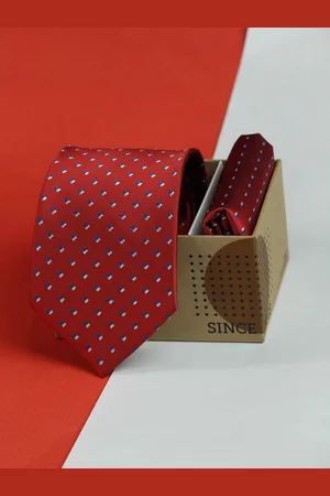 Tossido Men Printed Tie & Pocket Square Accessory Gift Set