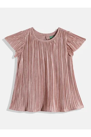 Benetton Girls Accordion Pleated A-Line Dress